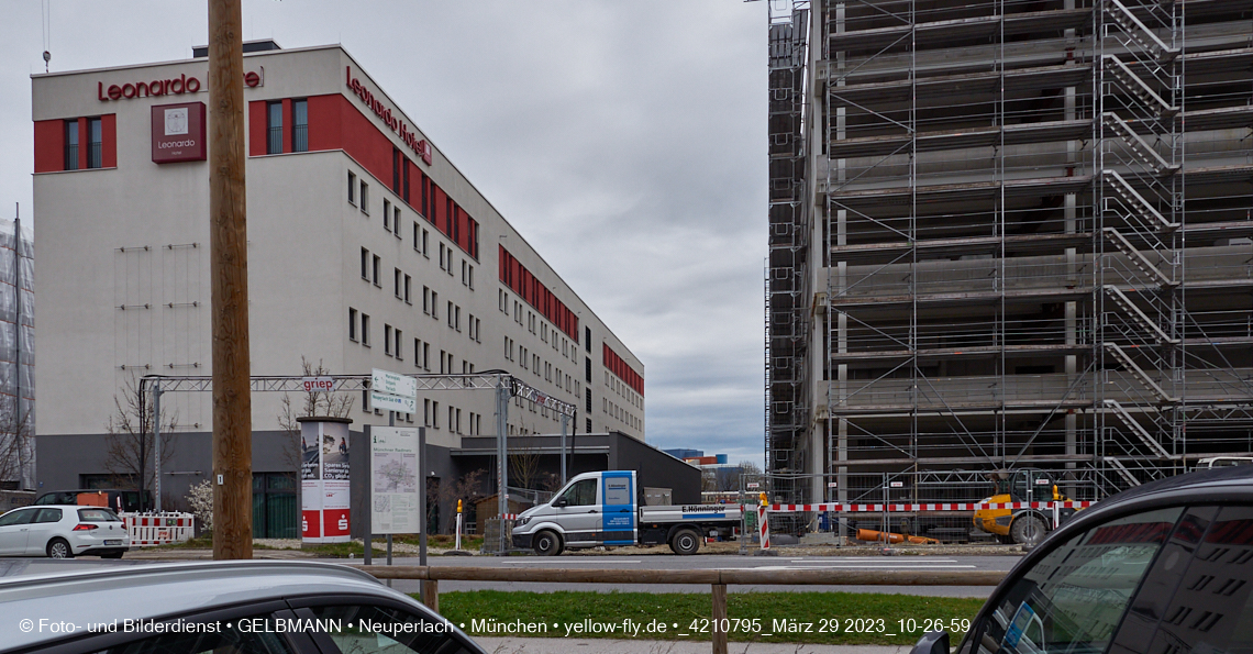 29.03.2023 - Baustelle REVO und Umgebung in Neuperlach